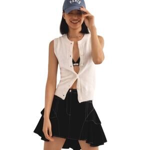 Anthropologie Maeve Tiered Bustle Mini Skirt NWT sz XS